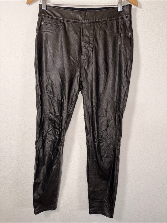 SPANX Pants - SPANX Black Faux Leather Skinny Pants